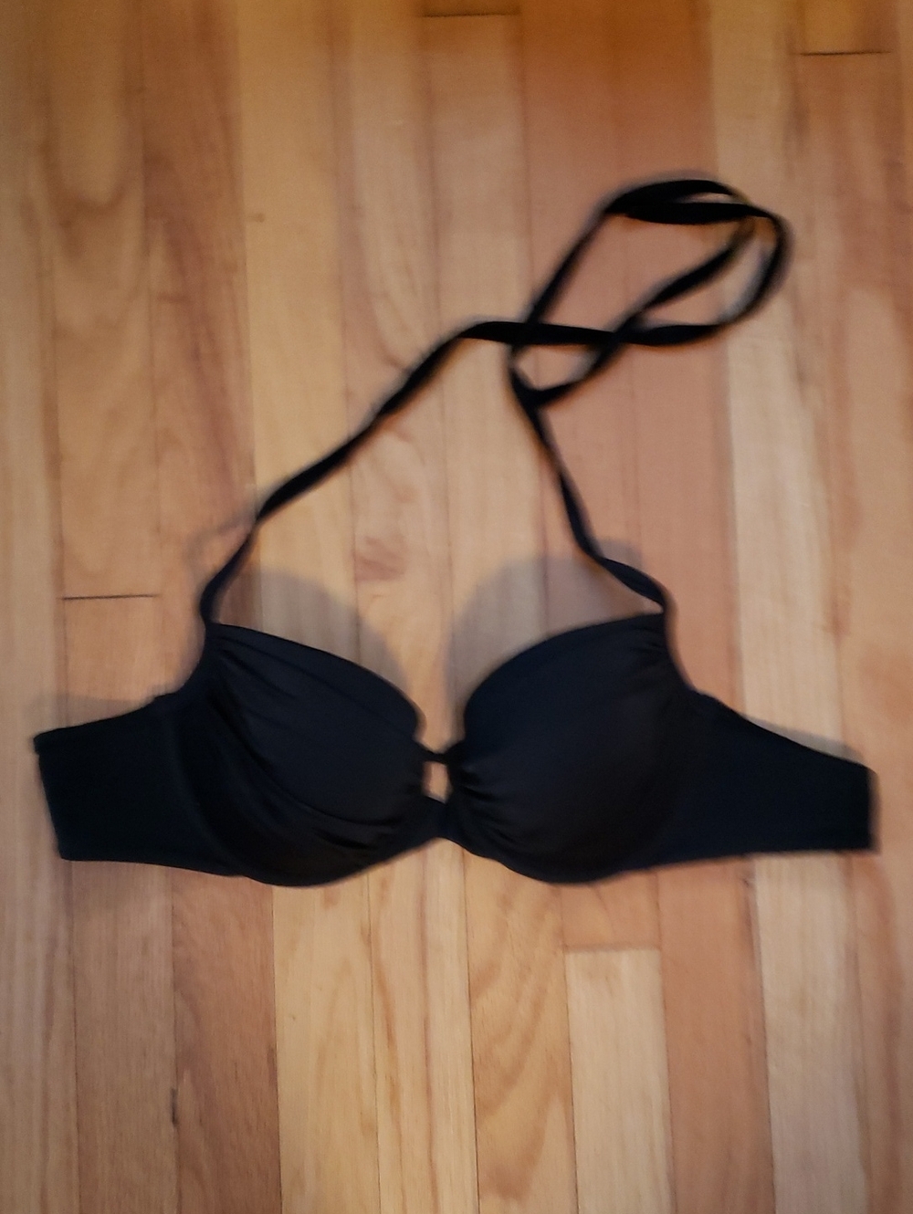 Victoria's Secret Black Halter Padded Bikini Top